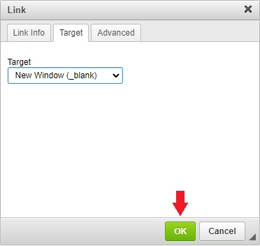 screenshot showing ok button location