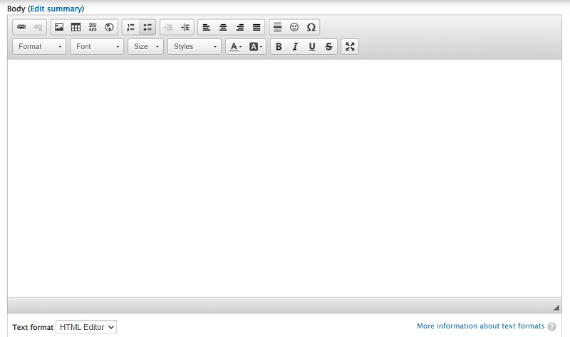 screenshot of default editor